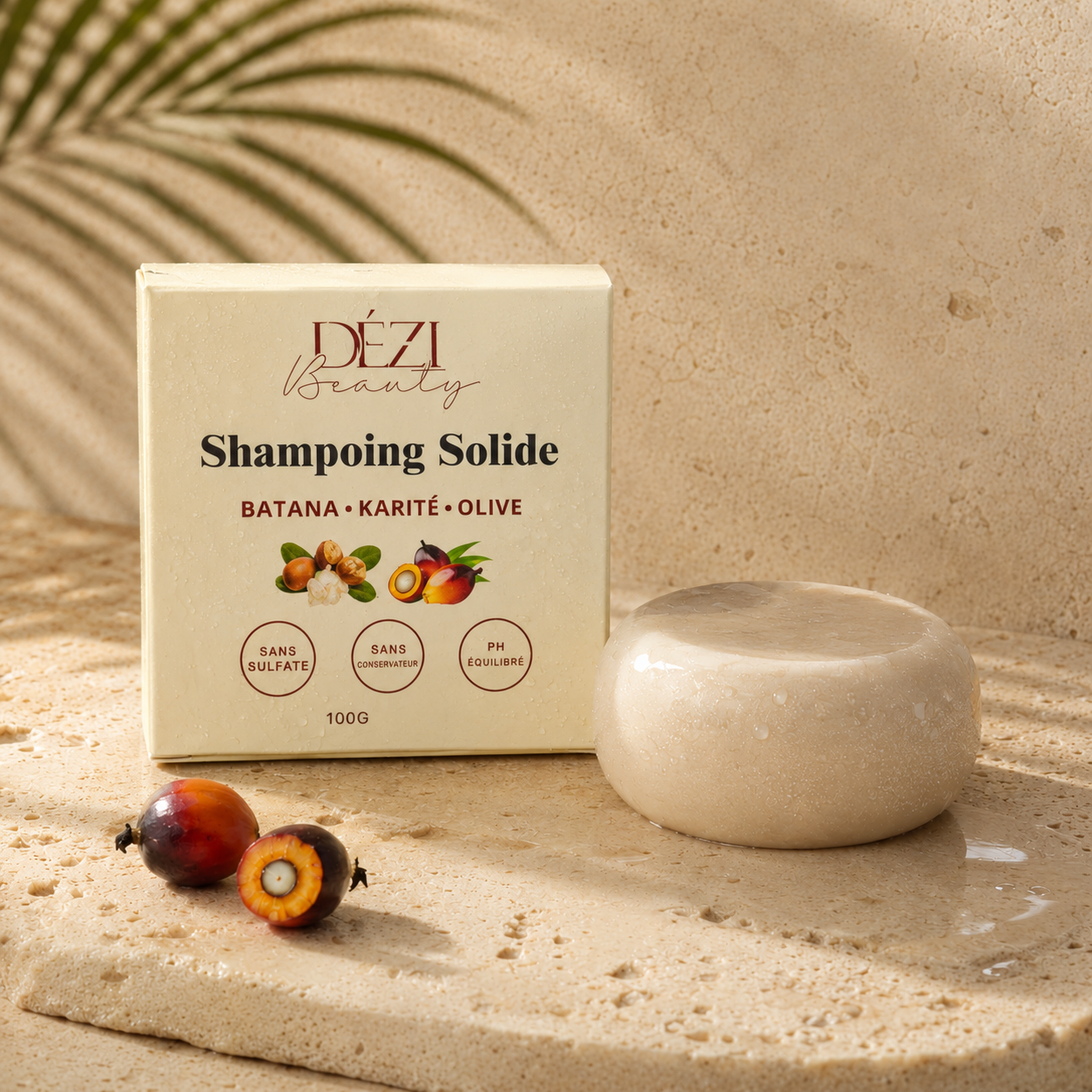 Shampoing solide Batana, Karité & olive - Sans sulfate Nutrition & Douceur